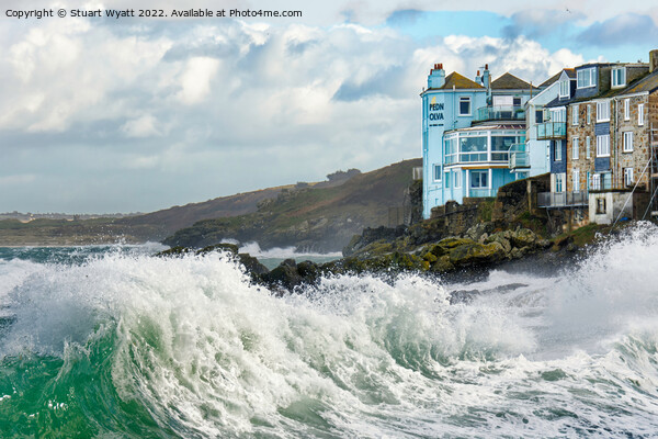 St Ives Wave Picture Board by Stuart Wyatt