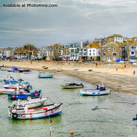 Buy canvas prints of St Ives harbour beach by Stuart Wyatt