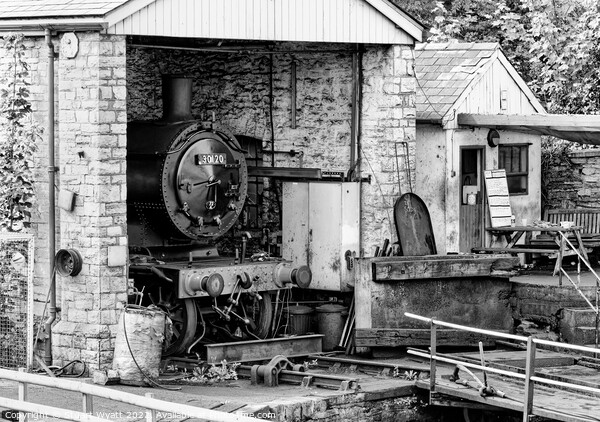 The steam engine workshop at Swanage Picture Board by Stuart Wyatt