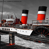 Buy canvas prints of Swanage Pier and Paddle Steamer Waverley by Stuart Wyatt