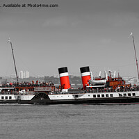 Buy canvas prints of Old Harry and the paddle steamer Waverley by Stuart Wyatt