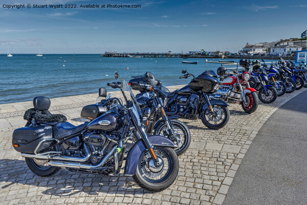 Swanage Motorcycle Meet Picture Board by Stuart Wyatt