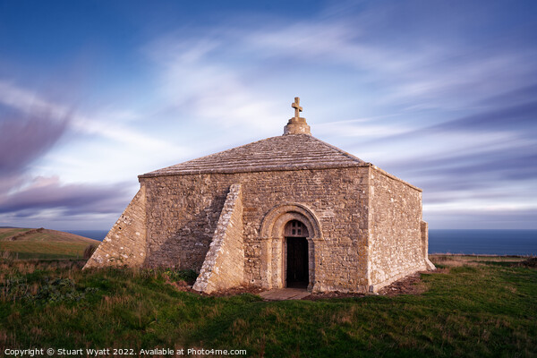 St Aldhelms Chapel, St Albans Head, Dorset Picture Board by Stuart Wyatt