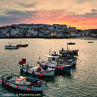 Buy canvas prints of Sunset at St Ives, Cornwall by Stuart Wyatt