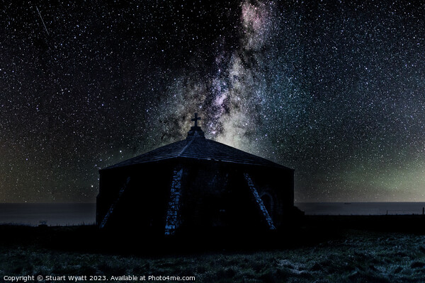 St Alban's Chapel Milky Way Picture Board by Stuart Wyatt