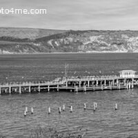 Buy canvas prints of Swanage Piers Side by Side by Stuart Wyatt