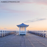 Buy canvas prints of Swanage Pier Sunrise Tranquil by Stuart Wyatt