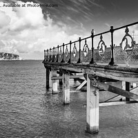 Buy canvas prints of Swanage Pier pointing towards Old Harry Rocks by Stuart Wyatt