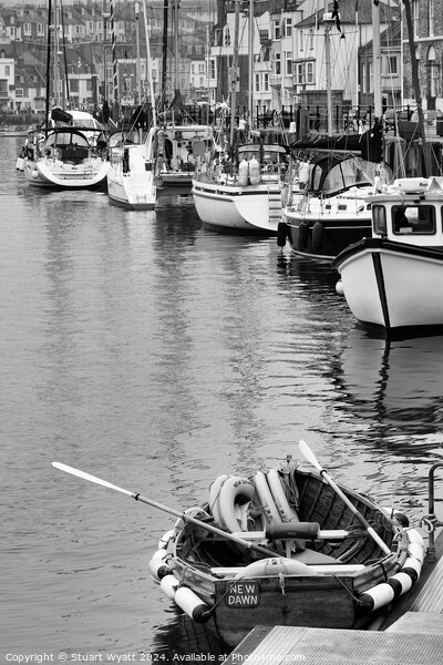 Yachts in Weymouth Harbour Picture Board by Stuart Wyatt