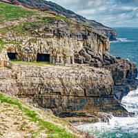 Buy canvas prints of Swanage: Tilly Whim Caves by Stuart Wyatt