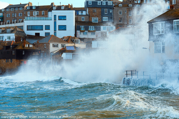 St Ives Storm Picture Board by Stuart Wyatt