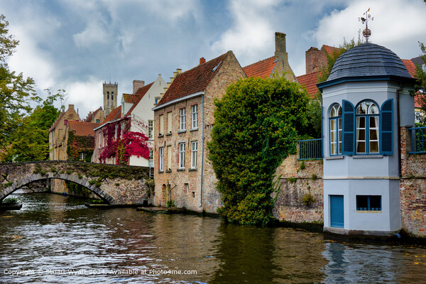 Canal in Bruges Picture Board by Stuart Wyatt