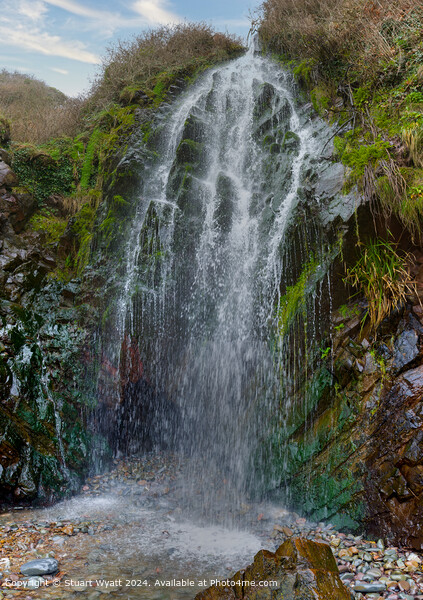 Clovelly Waterfall Landscape Picture Board by Stuart Wyatt