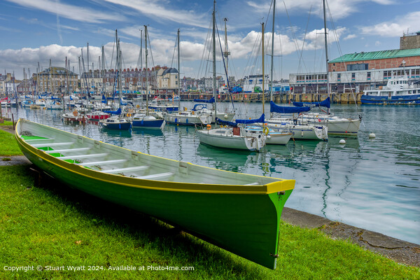 Weymouth Harbour: Pilot Rowing Gig Picture Board by Stuart Wyatt