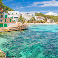 Buy canvas prints of Mallorca, Spain, panoramic view of Cala Santanyi b by Alex Winter