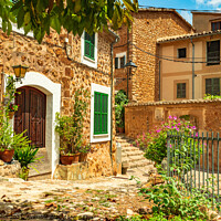 Buy canvas prints of Fornalutx house Mallorca. Rustic Charm. by Alex Winter