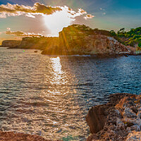 Buy canvas prints of Mallorca, Tranquil Sunset on the Idyllic Coastline by Alex Winter