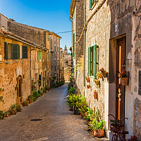 Buy canvas prints of Charming Rustic Alley in Valldemossa, Spain alley by Alex Winter