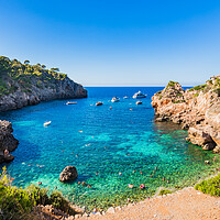 Buy canvas prints of Cala Deia, Mallorca island, Spain Mediterranean Se by Alex Winter