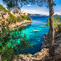 Buy canvas prints of Fornells on Mallorca by Alex Winter