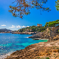 Buy canvas prints of Coast view of Cala Ratjada on Majorca island, Spai by Alex Winter