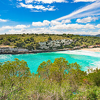 Buy canvas prints of Majorca beach Cala Romantica, beautiful bay, Balea by Alex Winter