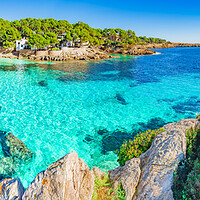 Buy canvas prints of Beach scenery panorama on Majorca, Spain, Balearic by Alex Winter