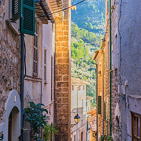 Buy canvas prints of Fornalutx mountain village street by Alex Winter