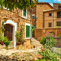 Buy canvas prints of Fornalutx mallorca house by Alex Winter