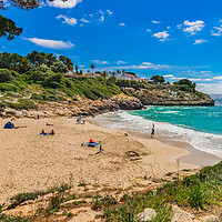Buy canvas prints of Beach seaside bay of Cala Anguila, Majorca Spain by Alex Winter
