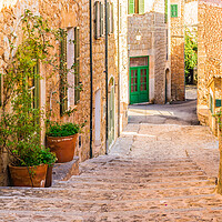 Buy canvas prints of Mallorca, view of the historic village of Deia, Balearic islands by Alex Winter