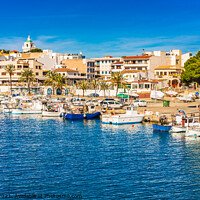 Buy canvas prints of Spain Majorca, idyllic view of Cala Rajada by Alex Winter