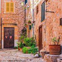 Buy canvas prints of Mallorca, Spain, houses in beautiful village of Valldemossa by Alex Winter