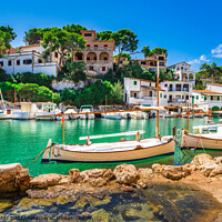 Buy canvas prints of Boats at old fishing village Cala Figuera by Alex Winter