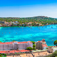 Buy canvas prints of Beautiful panorama of beach in Santa Ponsa on Majorca, Spain by Alex Winter