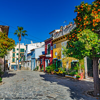 Buy canvas prints of Spain Palma de Mallorca view of colorful houses by Alex Winter