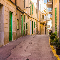 Buy canvas prints of Mallorca Spain, street in the old town of Felanitx by Alex Winter
