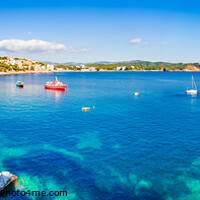 Buy canvas prints of Coast bay with boats at Cala Fornells Mallorca by Alex Winter