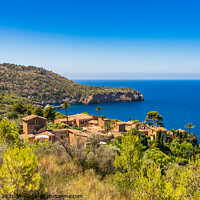 Buy canvas prints of Small village at the coast of Deia by Alex Winter