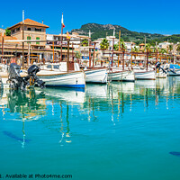 Buy canvas prints of Port de Soller with fishing boats by Alex Winter