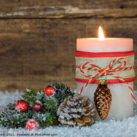 Buy canvas prints of christmas candle by Alex Winter