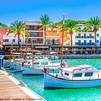 Buy canvas prints of Port de Andratx idyllic harbor town marina by Alex Winter