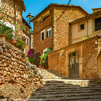 Buy canvas prints of Fornalutx Mallorca Spain mediterranean mountain village by Alex Winter