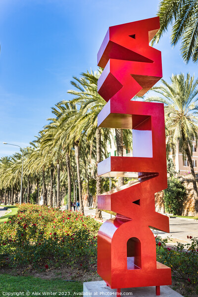 Palma sign in city center of Palma de Majorca Picture Board by Alex Winter