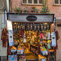 Buy canvas prints of Traditional gourmet food souvenier store by Alex Winter