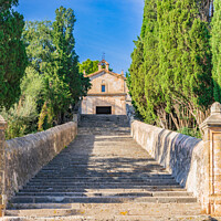 Buy canvas prints of Stairway to the calvary of Pollenca on Mallorca by Alex Winter