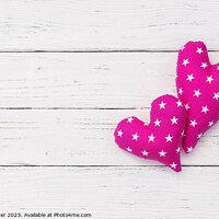 Buy canvas prints of Two love hearts by Alex Winter