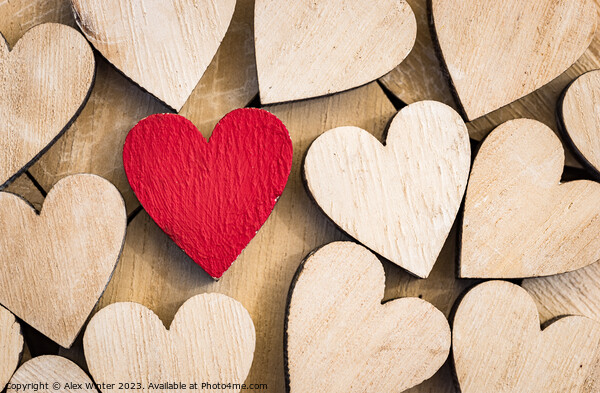 Romantic love heart Picture Board by Alex Winter