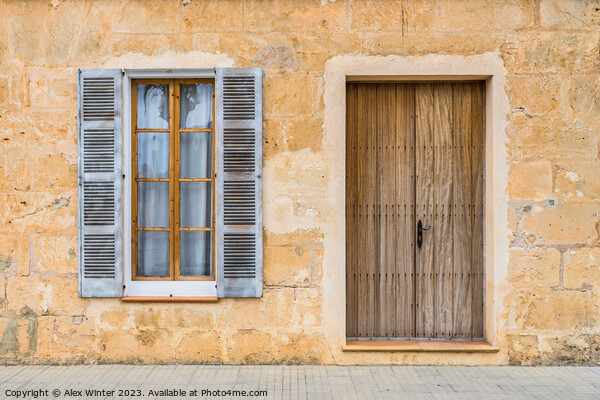 open window shutters of rustic house Picture Board by Alex Winter