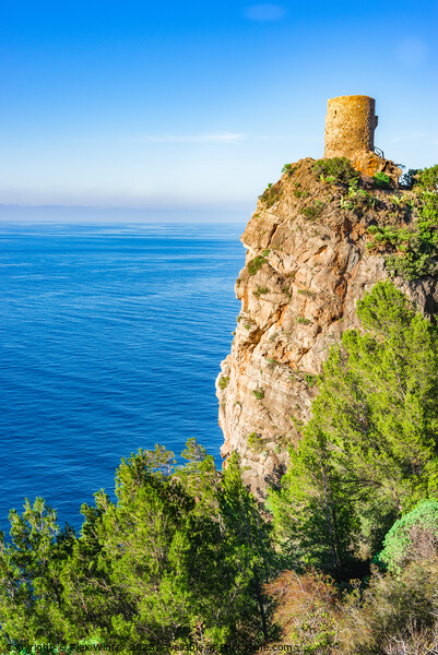 Watch tower at the coast of Majorca Picture Board by Alex Winter